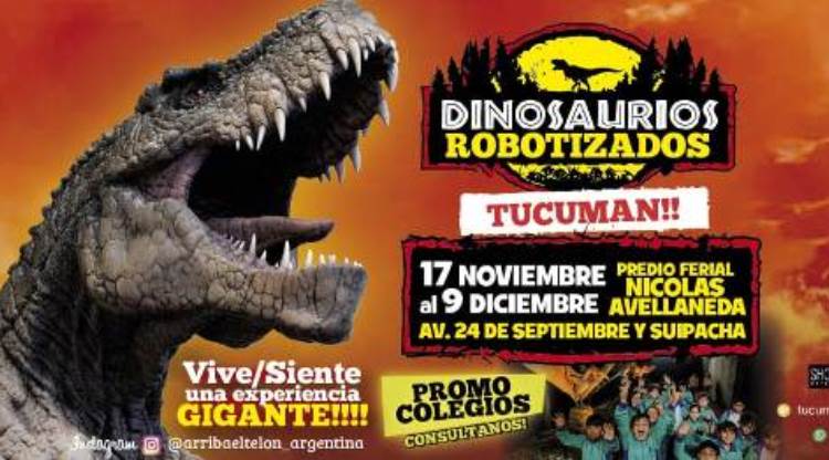 20 dinosaurios animatrónicos en el Predio Ferial Nicolás Avellaneda –  ENTERATE TUCUMÁN